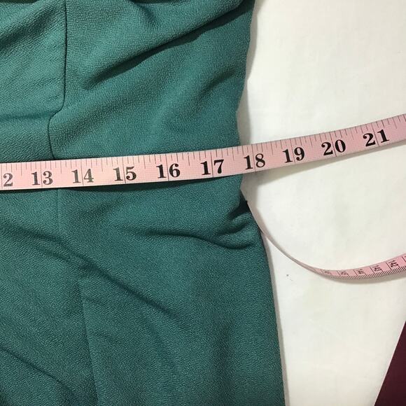 BIRDY GREY 1X Plus Green Sea Glass One-Shoulder Crepe Kira Maxi Dress 0b15 flaw - Picture 7 of 11